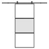 vidaXL Sliding Door with Hardware Set 90x205 cm Tempered Glass&Aluminium