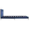 vidaXL Bed Frame with LED without Mattress Blue Fabric 135x190 cm Double