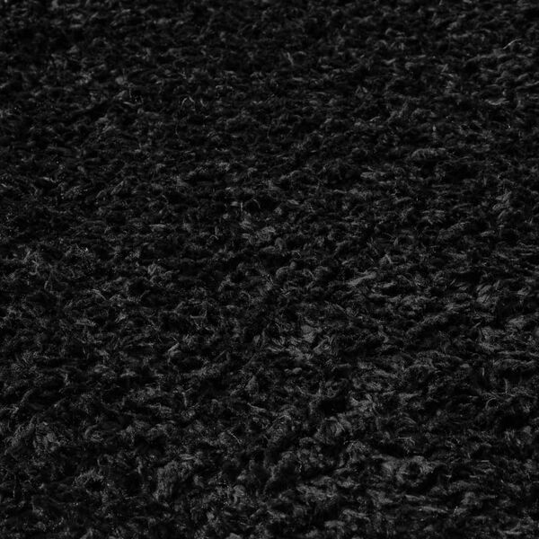 vidaXL High Pile Shaggy Rug Black 100x200 cm 50 mm