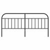 vidaXL Metal Headboard Black 193 cm