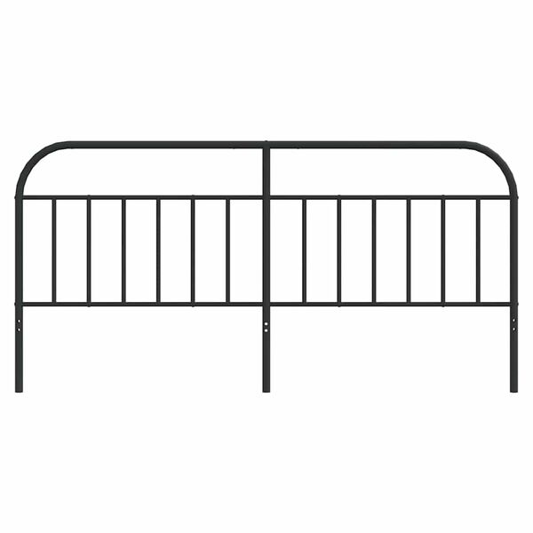 vidaXL Metal Headboard Black 193 cm