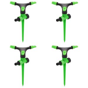 vidaXL Rotating Sprinklers 4 pcs Green and Black 16x13.5x25.5 cm ABS&PP