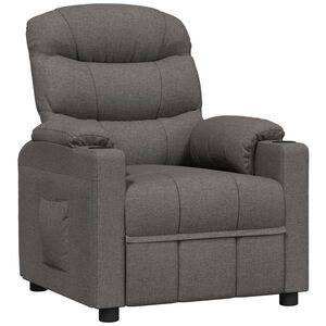 vidaXL Recliner Chair Dark Grey Fabric