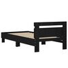 vidaXL Bed Frame without Mattress with Headboard Black 90x200 cm