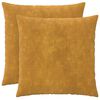 vidaXL Throw Pillow 2 pcs HEERLEN Yellow 80 x 80 cm Microfiber Fleece