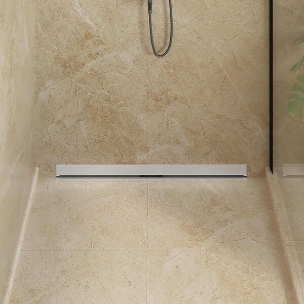 vidaXL Wall Mounted Shower Drain Silver 90 cm Stainless Steel 304