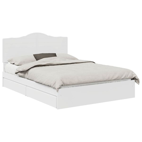 vidaXL Storage Bed with Headboard White 160 x 200 cm Engineered Wood