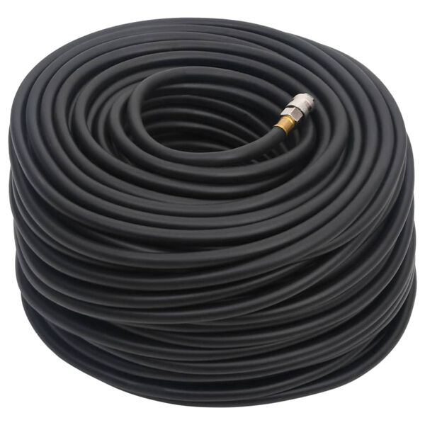vidaXL Hybrid Air Hose Black 0.6" 50 m Rubber and PVC