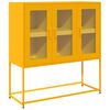 vidaXL Sideboard Mustard Yellow 100,5x39x107 cm Cold-rolled Steel