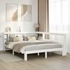 vidaXL Bookcase Bed without Mattress White 160x200 cm Solid Wood Pine