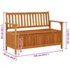 vidaXL Garden Storage Bench 120 cm Solid Acacia Wood