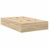 vidaXL Storage Bed Frame Sonoma Oak 120 x 190 cm Engineered Wood