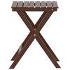 vidaXL Side Table Foldable Brown Solid Wood Poplar