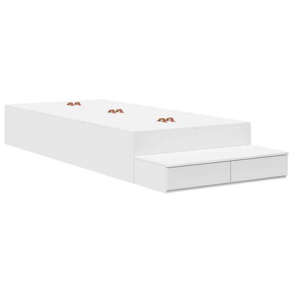 vidaXL Storage Bed Frame White 226.5 x 75 x 31.5 cm Engineered wood