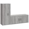 vidaXL 2 Piece TV Cabinet Set Grey Sonoma Engineered Wood