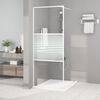 vidaXL Walk-in Shower Wall White 80x195 cm Clear ESG Glass
