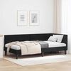 vidaXL Corner Bed Frame with Headboard Black 80 cm x 200 cm Velvet