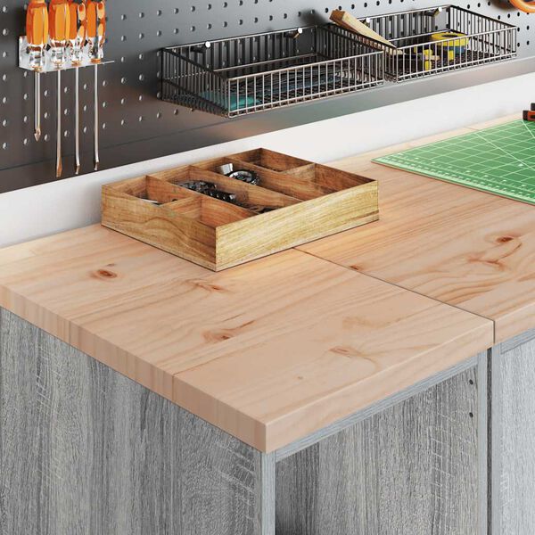 vidaXL Garage Storage Cabinet Grey Sonoma 30x51x85 cm Solid Wood Pine