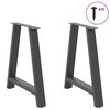 vidaXL Dining Table Legs A-Shaped 2 pcs Anthracite 70x(72-73) cm Steel