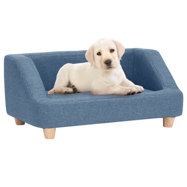 vidaXL Dog Sofa Blue 95x63x39 cm Linen