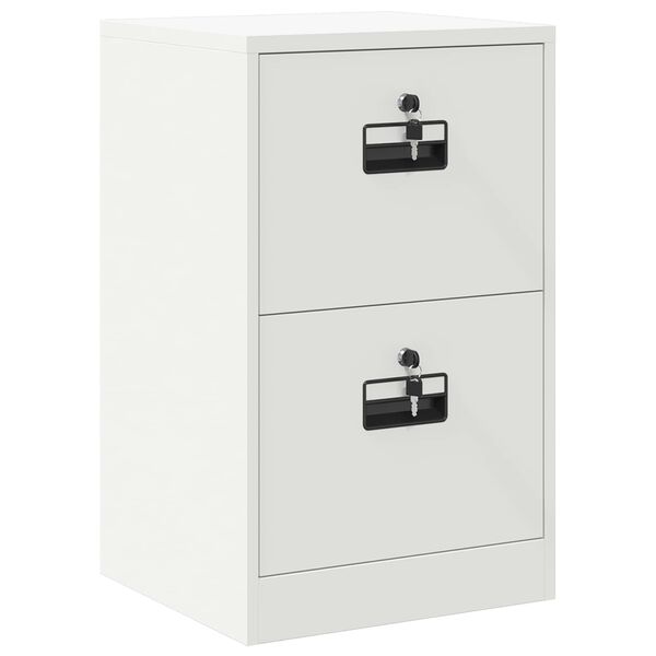 vidaXL File Cabinet White 45.5 x 42 x 74.5 cm Cold-Rolled Steel