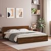 vidaXL Bed Frame without Mattress Brown Oak 180x200 cm Super King