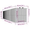 vidaXL Garden Shed Light Brown 192x938x223 cm Galvanised Steel