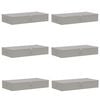 vidaXL Storage Box 6 pcs Non-woven fabric 100 x 50 x 18 cm 90 L Grey