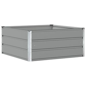 vidaXL Planter Light Grey 100 x 100 x 45 cm Steel