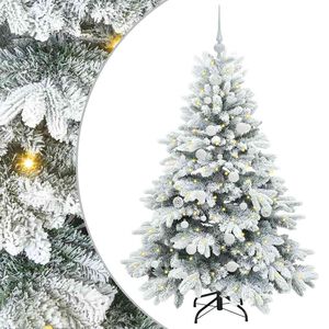 vidaXL Artificial Christmas Tree with 150 LEDs White 150 cm PE and PVC