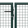 vidaXL Garden Gate Steel 400x100 cm Green