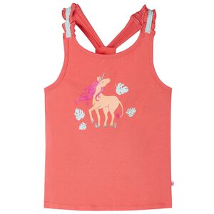 vidaXL Kids' Tank Top Coral 116