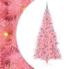 vidaXL Christmas Tree with 300 LEDs with Stand Pink 210 cm PVC