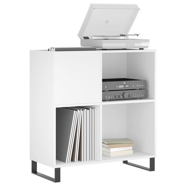 vidaXL Record Cabinet White 84.5x38x89 cm Engineered Wood
