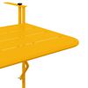 vidaXL Hanging Balcony Table Yellow 60 x 39 x 65 cm Steel