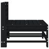 vidaXL Garden Middle Sofa Black Solid Wood Pine