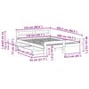 vidaXL Bed frame without Mattress White 150x200 cm King Size Solid Wood Pine