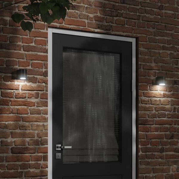 vidaXL Outdoor Wall Light Black Die-cast Aluminium