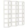 vidaXL Room Divider 6 Panels White Solid Wood Paulownia