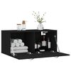 vidaXL Wall Cabinet Black 80x36.5x35 cm Engineered Wood