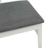 vidaXL Dining Chair 2 pcs White and Grey Solid Rubber Wood