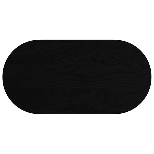 vidaXL Table Top Dark Brown 100x50x2 cm Solid Wood Oak Oval