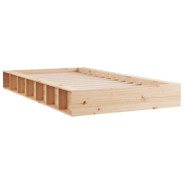 vidaXL Bed Frame without Mattress 90x190 cm Single Single Solid Wood
