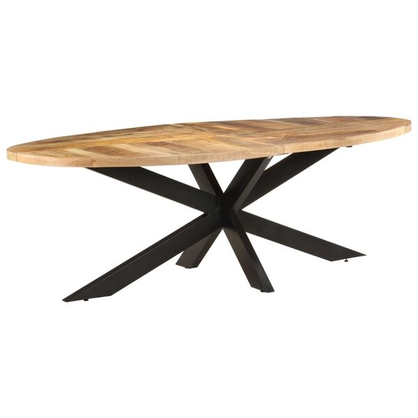 vidaXL Dining Table 240x100x75 cm Rough Mango Wood