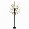 vidaXL LED Ball Christmas Tree Black 18 x 18 x 120 cm Steel 150 LEDs
