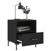 vidaXL Bedside Cabinets 2 pcs Black 40x35x47.5 cm Engineered Wood