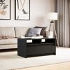 vidaXL Coffee Table with LED Lights Black Engineered Wood
