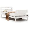 vidaXL Bed Frame without Mattress White 100x200 cm Solid Wood Pine