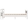 vidaXL Bed Frame with Headboard White 90x200 cm Solid Wood Pine