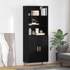 vidaXL Highboard Black Oak 69.5 x 32.5 x 180 cm Engineered Wood